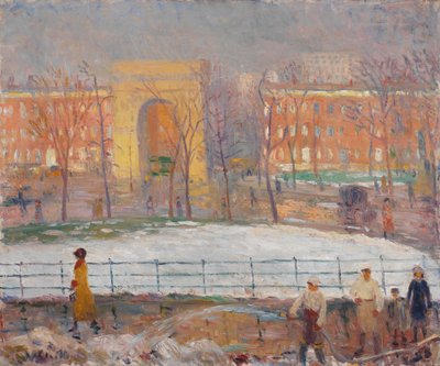 Street Cleaner, Washington Square by William James Glackens